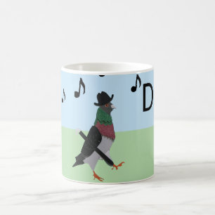 Taza De Café Paloma Por La Ciudad Editable Divertido Día Del Pa