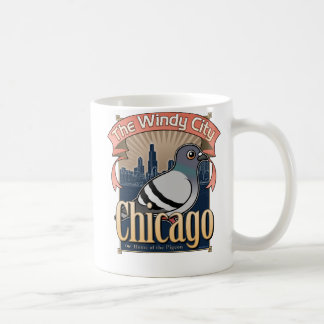 Taza De Café Paloma retra de Chicago