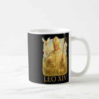 Taza De Café Palomas del Papa León Xiv - Inspiración de fe cató