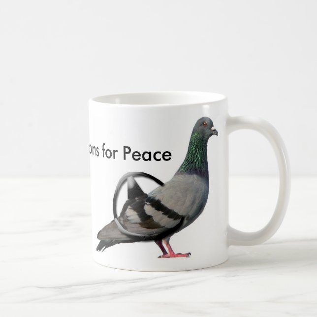 Taza De Café Palomas para la paz (Derecha)