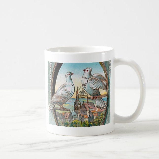 Taza De Café palomas vintage (Derecha)