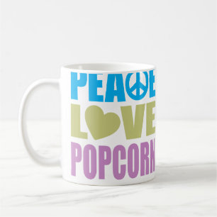 Taza De Café Palomitas del amor de la paz
