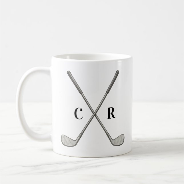 Taza De Café Palos de Golf Personalizados (Izquierda)
