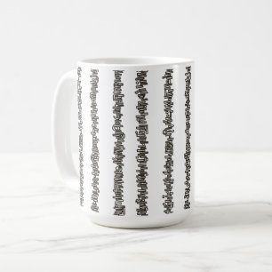 Taza De Café Palos Y Piedras-Negro Y Blanco Moderno