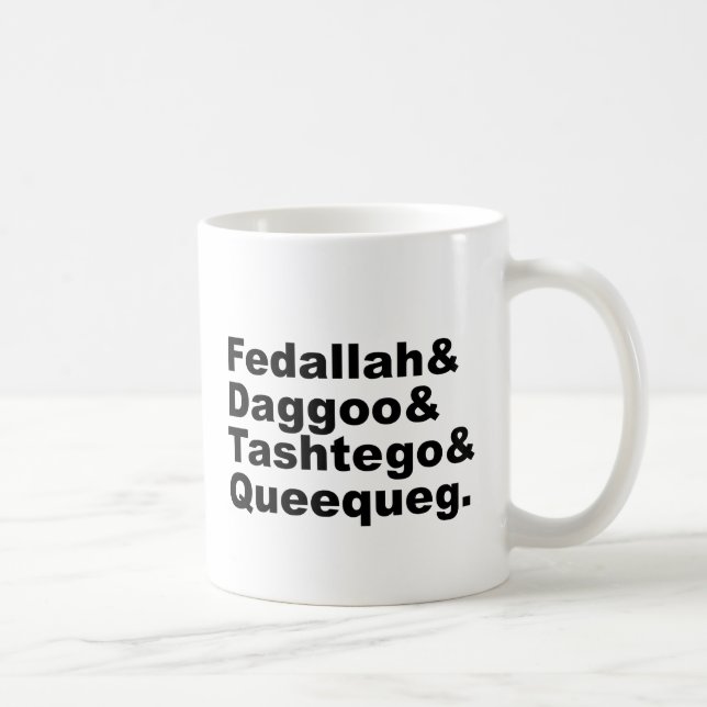 Taza De Café Pals de Fedallah Daggoo Tashtego Queequeg el | (Derecha)