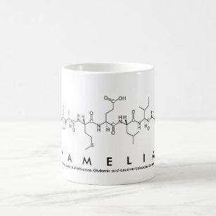 Taza De Café Pamelia peptide name mug