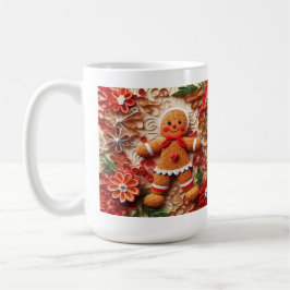 Taza De Café Pan de Jengibre Navideño Festivo