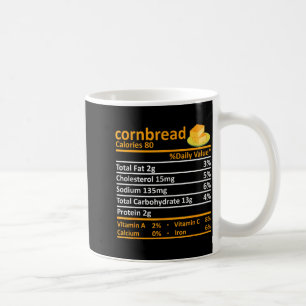 Taza De Café Pan de maíz Nutrición Comida Disfraz de Acción de