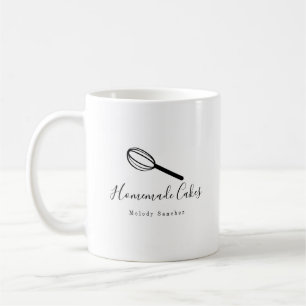 Taza De Café Panadería Pasteles Caseros Galletas Batidor Dibuja