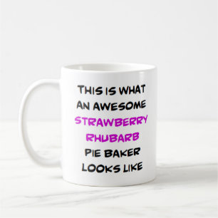 Taza De Café panadero de tarta de fresa de ruibarbo, impresiona