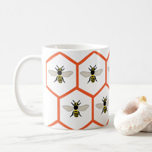 Taza De Café Panal de abeja melífera apicultor lindo
