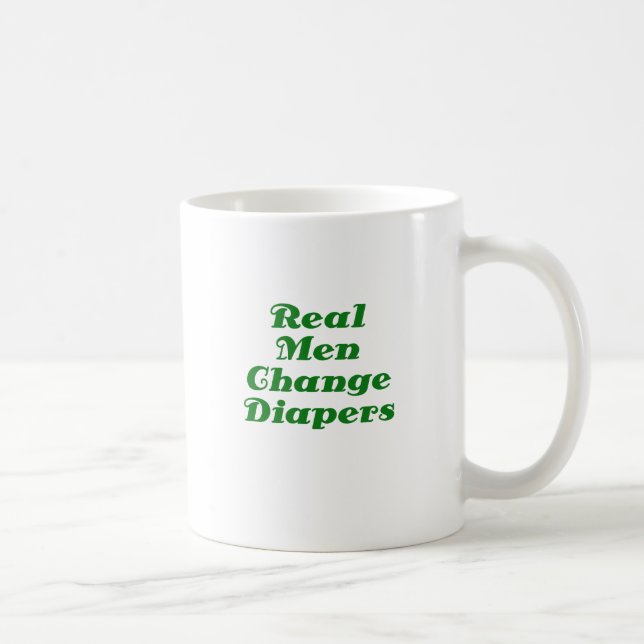 Taza De Café Pañales reales del cambio de los hombres (Derecha)
