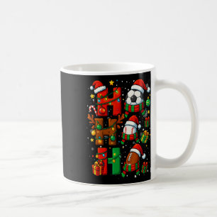 Taza De Café Pañalones de Navidad Ho Ho Santa Fútbol Fútbol Bys