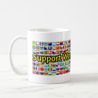 Taza De Café Pancarta de apoyo a la alfabetización mundial