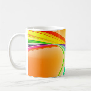 Taza De Café Pancarta de fondo del Naranja de diseño abstracto