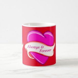 Taza De Café Pancarta del corazón rosado - Mug personalizada