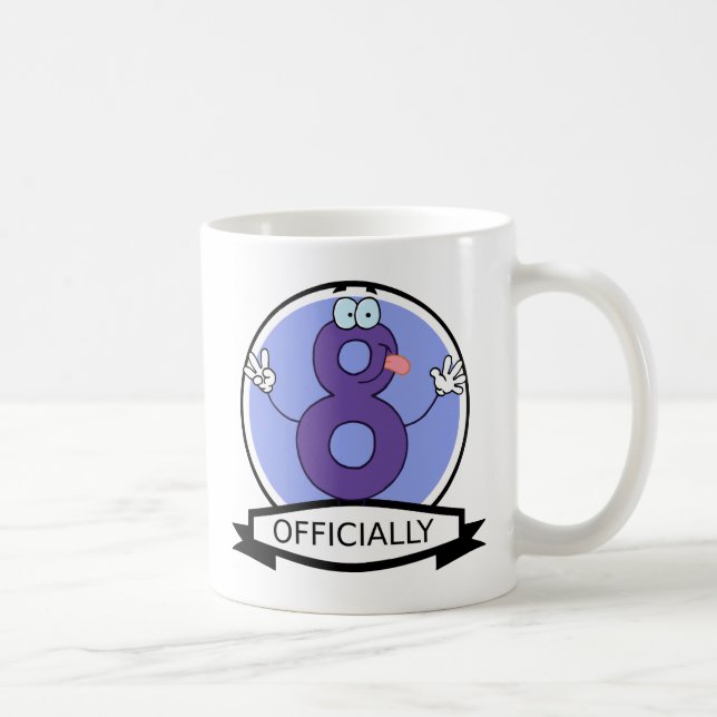Taza De Café Pancarta oficial de cumpleaños 8 (Derecha)