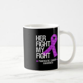 Taza De Café Pancreatic Cancer Awareness Purple Ribbon: Su Luch
