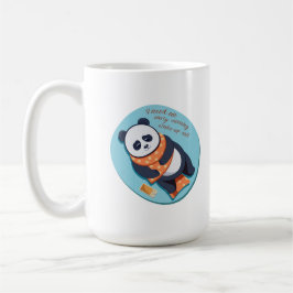 Taza De Café panda adorable necesita llamada de la mañana