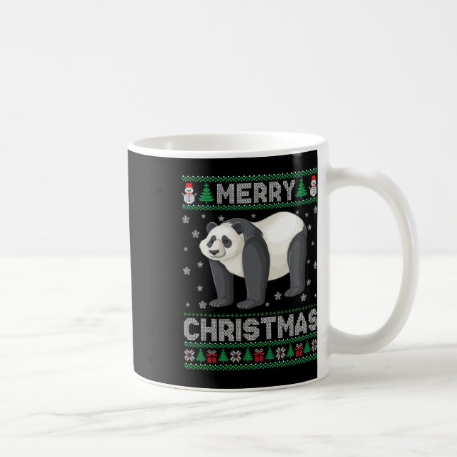 Taza De Café Panda Animales Hombres Mujeres Niños Navidades Feo (Derecha)
