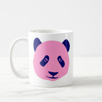 Taza De Café Panda - azul rosado y oscuro