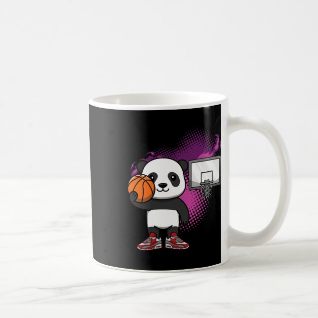 Taza De Café Panda Bear Bysketbyll Player Animal Lover Hoops Dr (Derecha)