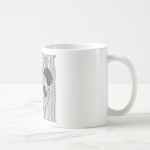 Taza De Café Panda Bear Face On Wave Pattern