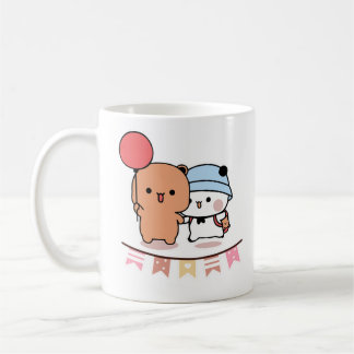 Taza De Café PANDA BEAR, los abrazos bubu y dudu aman el globo