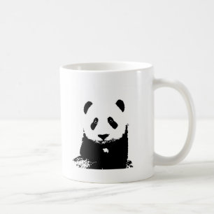 Taza De Café Panda blanco y negro