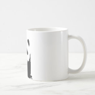 Taza De Café Panda blanco y negro