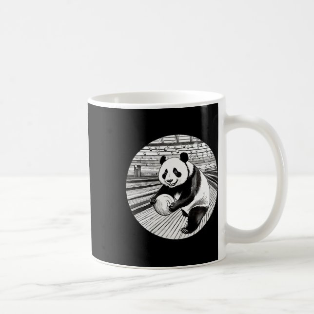 Taza De Café Panda Bowling Player Funny Bowler Para Hombres (Derecha)