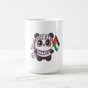 Taza De Café Panda con paz en Palestina