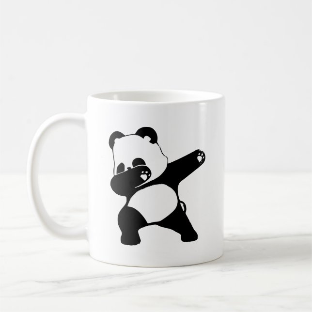Taza De Café Panda Dabbing, Panda divertido baile dab  (Izquierda)