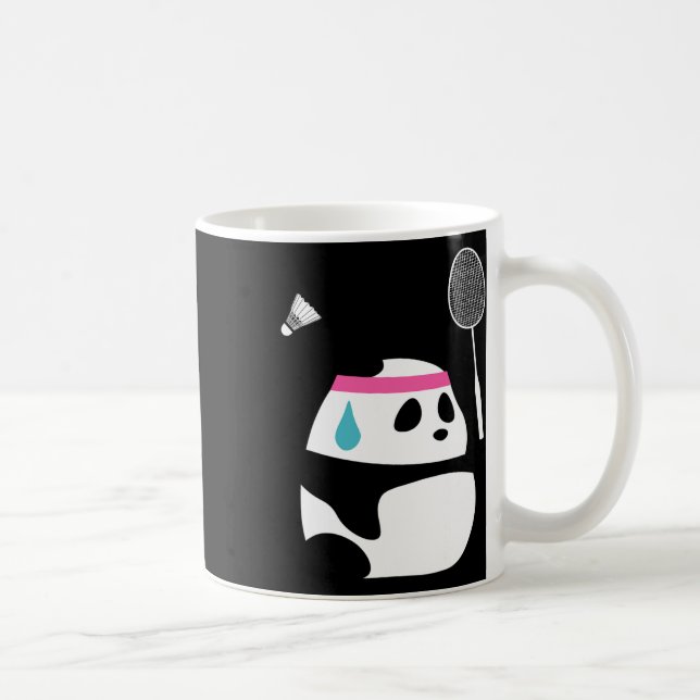 Taza De Café Panda de Badminton agotado - Funny Cuttle Shuttle  (Derecha)