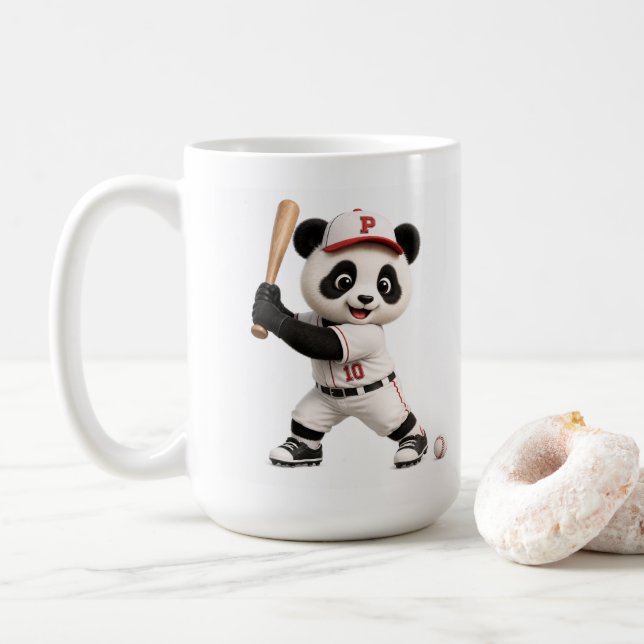 Taza De Café Panda de béisbol  (Con donut)