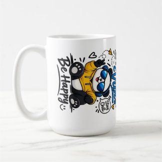 Taza De Café Panda de Buenas Vibraciones – Panda Fresco con Gaf