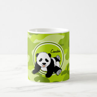 Taza De Café Panda del bebé; camo verde claro, camuflaje