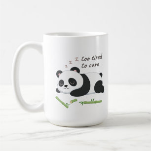Taza De Café Panda en modo de sueño - Arte de oso perezoso