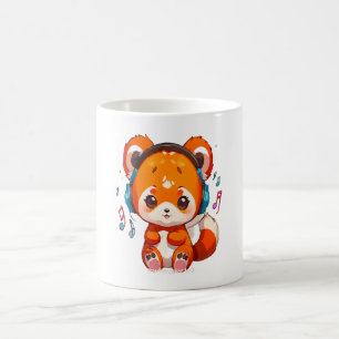 Taza De Café Panda escuchando música Kpop