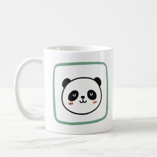 Taza De Café Panda head minimalist graphic icon