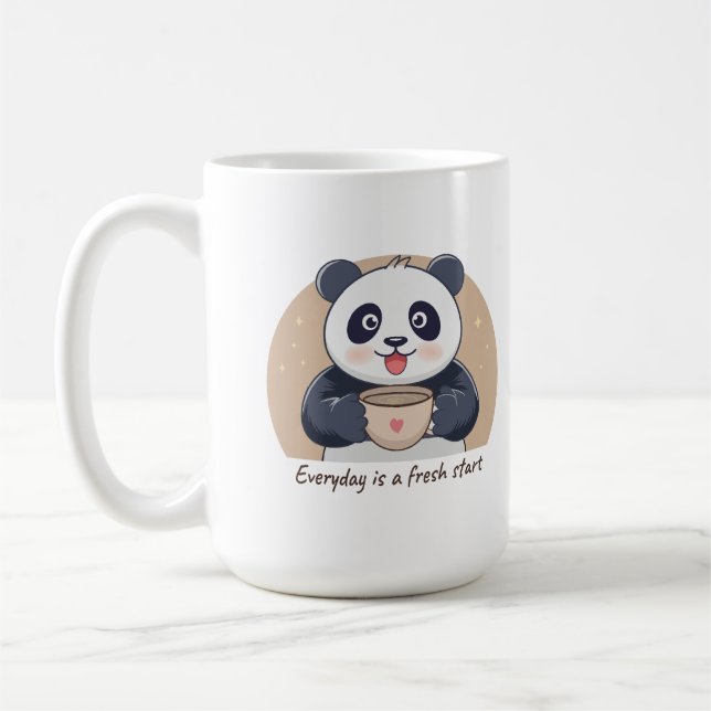 Taza De Café Panda lindo con café (Izquierda)