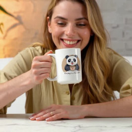 Taza De Café Panda lindo con café