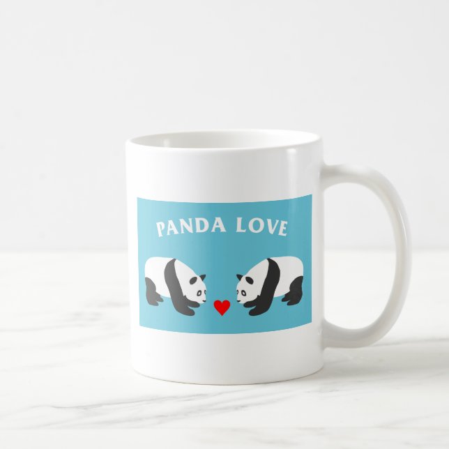 Taza De Café Panda Love (Azul) (Derecha)