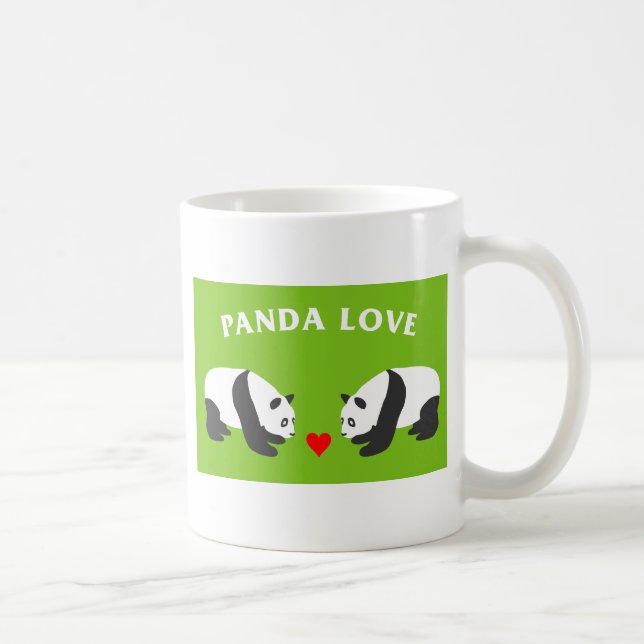 Taza De Café Panda Love (Verde) (Derecha)