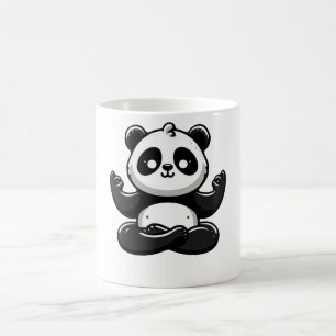 Taza De Café Panda meditante Zen - Pose de meditación animal