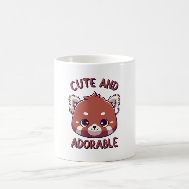 Taza De Café Panda rojo dulce y adorable (Centro)