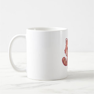 Taza De Café Panda rojo lindo comiendo dango japonés