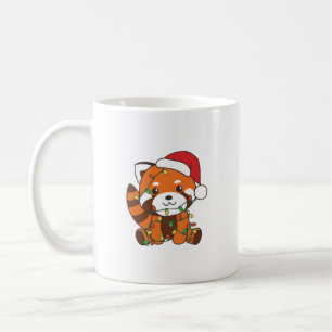 Taza De Café Panda Rojo Navidades Animales De Invierno Pandas R