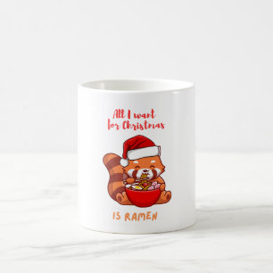Taza De Café Panda rojo: Todo lo que quiero para los Navidades