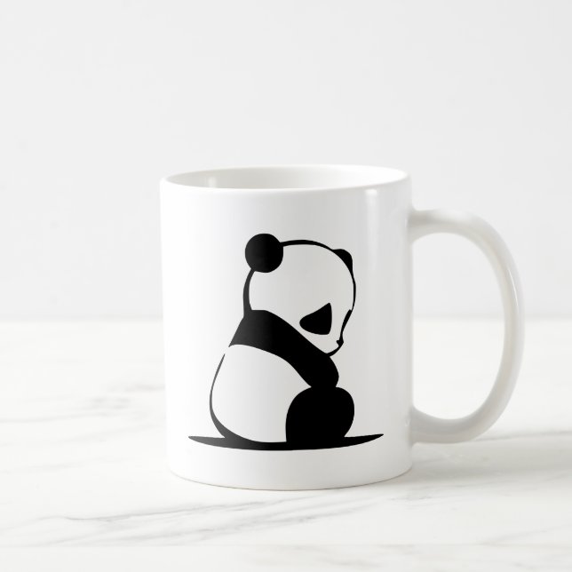 Taza De Café Panda triste - oso de panda lindo del bebé (Derecha)